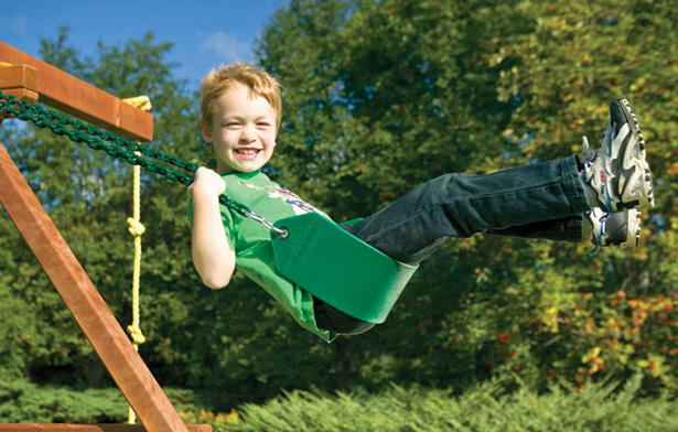 Green Sling Swing w/Silicone Coated Chain - 19C - RainbowPlay